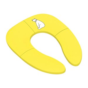 Magideal - Almohadilla De Inodoro Plegable, Asiento De Entrenamiento, Anillo Para Orinal, Anillo De Inodoro Portátil Antideslizante, Cojín Para Inodoro Para Uso Amarillo