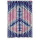 thumbnail image 1 of Cortina de ducha tie-dye con símbolo de la paz, juego de cortinas de baño con ganchos, tamaño 48 x 72 pulgadas, 1 of 3