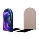 thumbnail image 2 of Lobo Galáctico Sujetalibros decorativos temáticos, tope para estantería con base antideslizante, uso dual para hogar y oficina - 2 piezas, 2 of 6