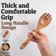 thumbnail image 3 of Cuchara-tenedor de madera de teca para ensaladas Priority Chef, 3 of 8