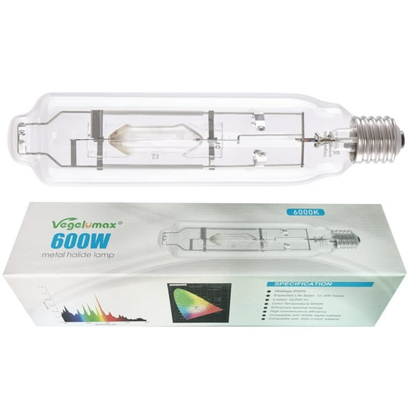 Vegelumax Bombilla Grow Light MH 600 W 6000 K