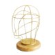 thumbnail image 5 of 21 '' Soporte De Cabeza De Maniquí De Metal Ahuecado Sombrero Peluca Toupee Display Rack Golden 01, 5 of 5