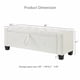 thumbnail image 5 of Banco otomano de 48" con almacenamiento, banco para dormitorio, sala de estar, pasillo, tapizado de cuero artificial de la PU otomano, 5 of 6