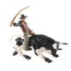 thumbnail image 3 of Figuras Taurinas Animal Ganado Estatua Independiente Coleccionable Ornamento Negro Blanco, 3 of 5