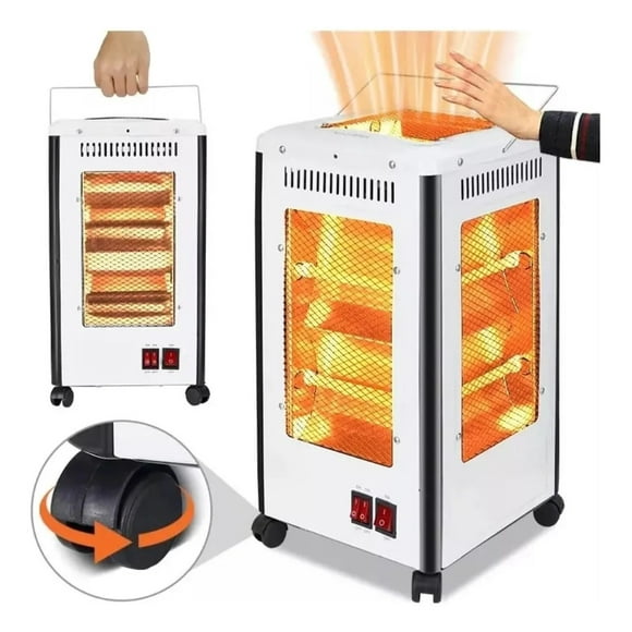 Estufa Cuarzo Calefactor 5 Lados Vertical 2000w