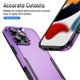 thumbnail image 5 of Para Apple iPhone 15 Pro Funda a Prueba de Golpes Resistente Protección de Cuerpo Completo de Alta Resistencia a Prueba de Polvo/caídas Cubierta Funda, Morado, para iPhone 15 Pro, 5 of 6
