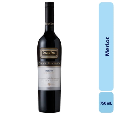 Vino Merlot Botella 750 Ml Santa Ema