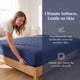 thumbnail image 4 of Sábana ajustable, sábanas de cama de poliéster sólido, rejilla de diamante para una experiencia de sueño cómoda Azul marino 39.0x74.8 pulgadas, 4 of 5