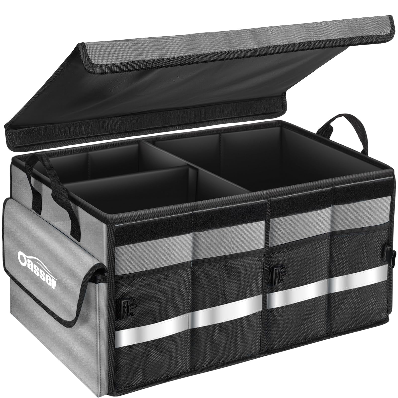 Organizador De Maletero De Coche Oasser Plegable Con Tira Reflectante