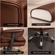 thumbnail image 4 of Silla Oficina Ejecutiva Ergonómica Reclinable Con Reposapiés Marrón Cuero Sintético, 4 of 8