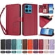thumbnail image 4 of Funda Cartera Trébol para Motorola Moto G75 5G con Ranuras Tarjetas y Carga Inalámbrica Rojo, 4 of 6