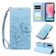 thumbnail image 5 of Funda Cartera para Samsung Galaxy A24 4G Perro Cachorro Grabado con Tarjetas Soporte Correa Azul, 5 of 6