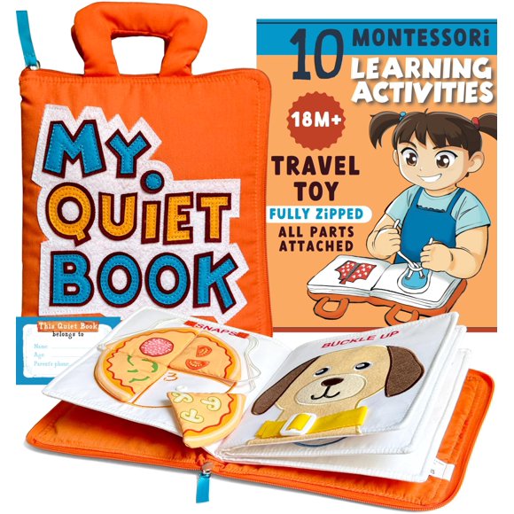 Quiet Book TAVVA para niños pequeños, imprescindibles para viajar de 1 a 3 años