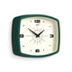 thumbnail image 2 of Reloj de pared JONES CLOCKS® Movie Retro 25,5 x 19,5 cm, color verde oscuro, 2 of 7
