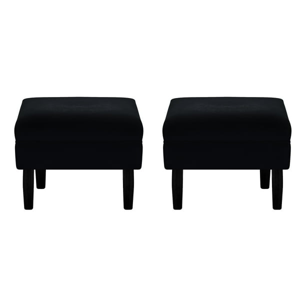 Set Pouf Sky 1c Felpa 00 Negro