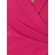 thumbnail image 5 of INSPIRE CHIC Blusa asimétrica sin mangas con cuello en V cruzado y solapa para mujer, informal y elegante, L Rosa intenso, 5 of 6