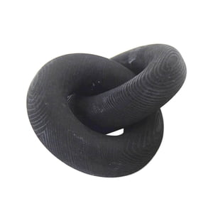 Bothyi - Escultura De Nudo De Madera Centro De Mesa Decoración De Eslabones De Cadena De Madera Negro