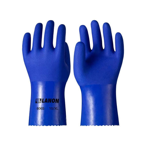 Guantes LANON Protection XL resistentes a químicos - paquete de 6 pares
