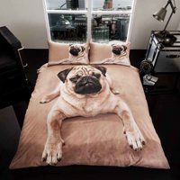 Milsleep - Juego De Funda Nórdica / Funda De Edredón Reina Perro Pug Marrón