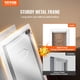thumbnail image 2 of Puerta para mascotas VEVOR de 3 solapas para pared con cerradura para perros grandes, color blanco, 2 of 9