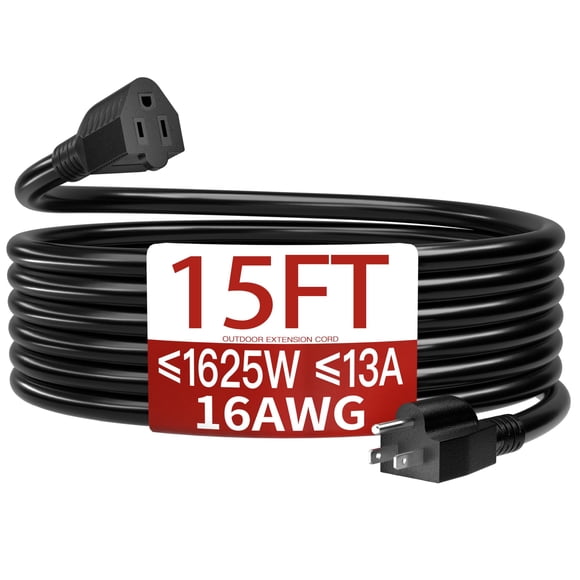 Cable de extensión Skrizcable de 4,5 m, 13 A, 125 V, impermeable