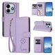 thumbnail image 2 of Funda Cartera Trébol para Xiaomi Redmi Note 14 4G con Ranuras Tarjetas y Carga Inalámbrica Morado claro, 2 of 6
