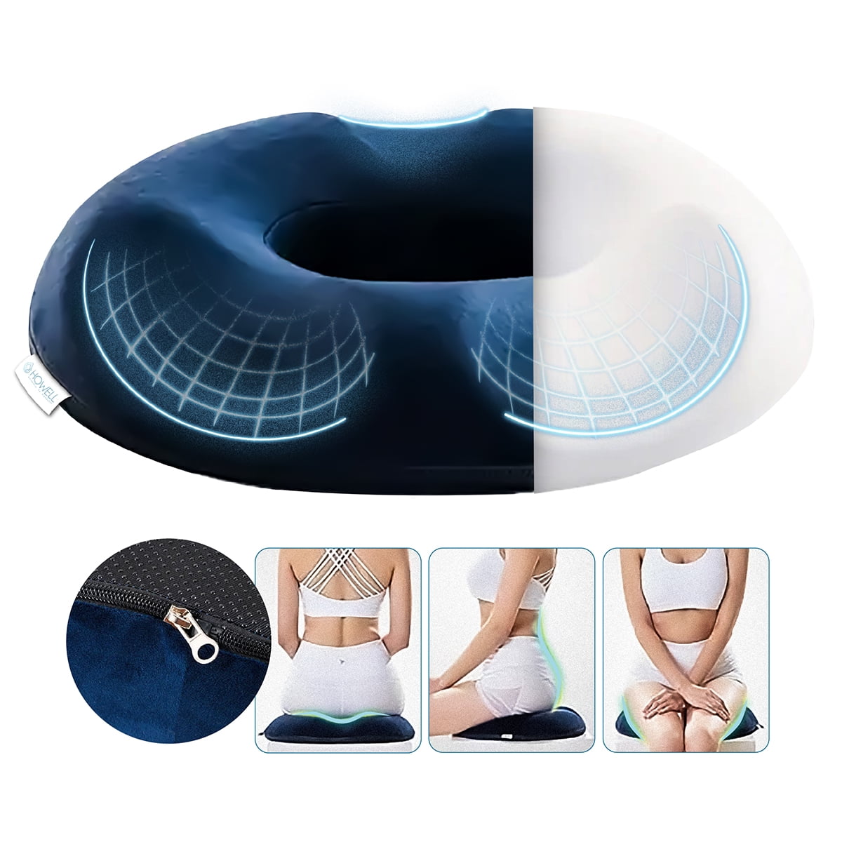 Cojín Antiescaras Picarón Ortopédico Howell Asiento Memoria