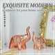 thumbnail image 2 of Un Par De Estatuas De Elefante Para Decoración Del Hogar, Cifras De Estilo Moderno, Escultura Para Oficina, Computadora, Estantería, Sala De Estar (cerámica Oro Rosa), 2 of 4
