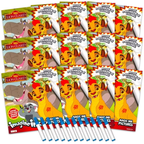 Juego De Libros Para Colorear Disney Lion Guard Imagine Ink, Paquete De 12 Unidades Para Niños