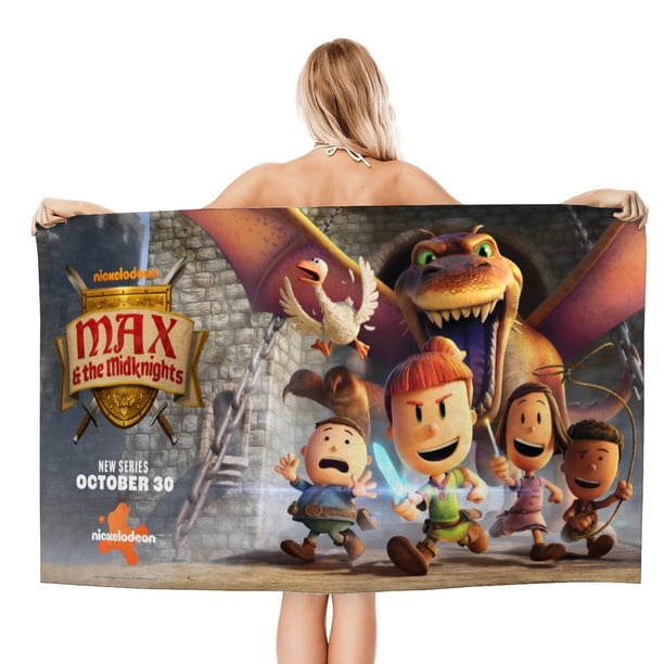 Max y los Midknights Toalla de playa de secado rápido con diseño temático, regalo para mujeres y niñas, ideal para cumpleaños, fans, amantes de la música, uso en la playa o al aire libre, 78 × 150 cm