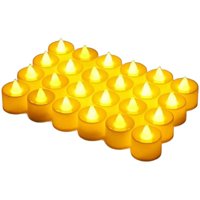 Genérica - Pack 24 Velas A Pila De Led Con Efecto Llama