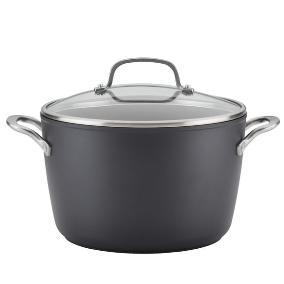 Olla KitchenAid Stock Antiadherente Inducción Anodizado Duro 8 Litros