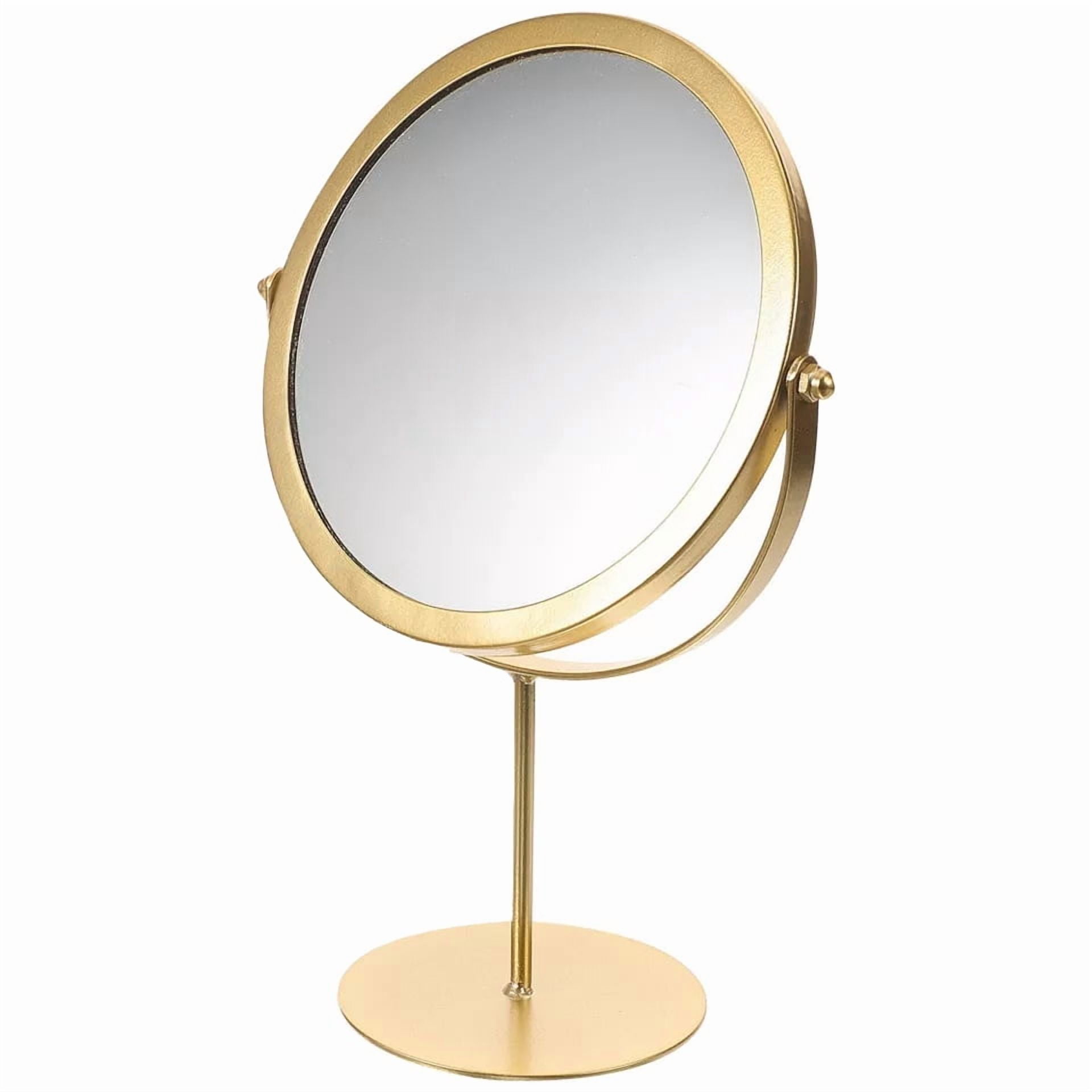 Regalitolindo - Espejo De Tocador Redondo Base Pie Dorado