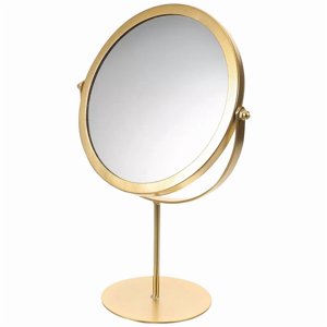 Regalitolindo - Espejo De Tocador Redondo Base Pie Dorado