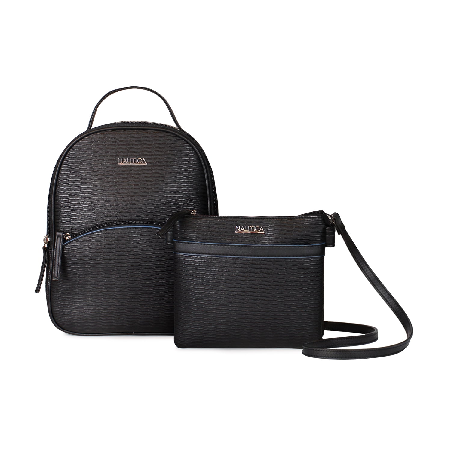 Pack Leeway Nautica Mochila + Cartera Cruzada Negra