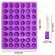 thumbnail image 5 of Molde de silicona para donas (morado, azul y verde), antiadherente, apto para alimentos, para caramelos, chocolate y gelatina, con 3 goteros de regalo., 5 of 8