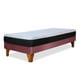 thumbnail image 4 of Cama Europea Zen Pro Colchon Resortes 1.5 Plaza Base Dividida Tela Palo Rosa, 4 of 6