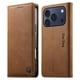 thumbnail image 1 of Funda Billetera de Cuero para [iPhone 17 Pro], Bloqueo RFID, Tarjetas y Soporte Marrón, 1 of 5