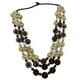thumbnail image 1 of Collar Bohemio Multicolor Collar De Cuentas De Madera Para Mujer Fiesta Marrón Blanco, 1 of 5