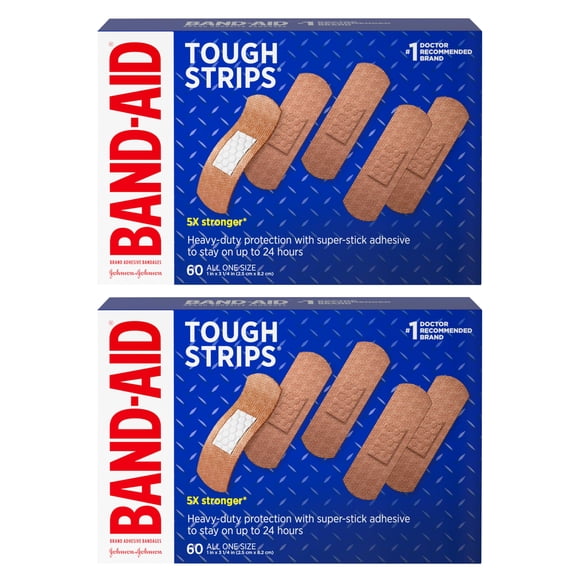 Paquete de 2 vendajes adhesivos, curitas, tiras duras, para el cuidado de heridas