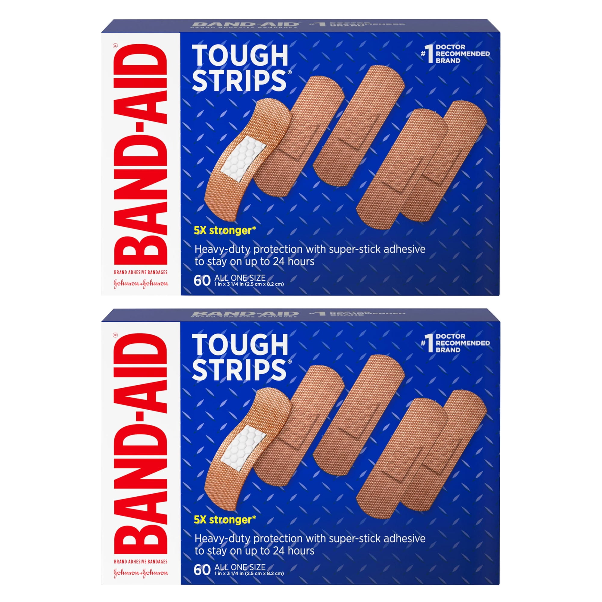 Band-aid - Paquete De 2 Vendajes Adhesivos, Curitas, Tiras Duras, Para El Cuidado De Heridas