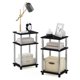thumbnail image 1 of Mesa de Noche Furinno Simplistic Pack de 2, 2 Niveles Americano/Cromo, 1 of 6
