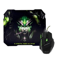 Genérico - Kit Mouse Gamer Mousepad Ergonomico Verde