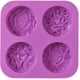 thumbnail image 1 of Moldes de silicona para jabón con forma de flor, moldes para jabón casero, moldes para muffins, pudines, gelatinas, brownies y tartas de queso, antiadherentes y sin BPA., 1 of 5