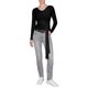 thumbnail image 2 of INSPIRE CHIC Camisetas de Mujer de Modal Cuello Alto Manga Larga Suave Elástico Lazo Frontal Elegantes Camisas Blusa X Pequeño Negro, 2 of 6