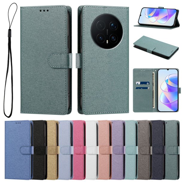 Cartera Protectora para Honor Magic8 Pro con Soporte, Verde Oscuro