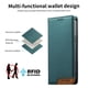 thumbnail image 4 of Funda Tipo Cartera de Cuero Sintético para Samsung Galaxy A25 Bloqueo RFID, con Ranuras para Tarjetas y Bolsillo para Efectivo, Cierre Magnético Fuerte Verde, 4 of 6
