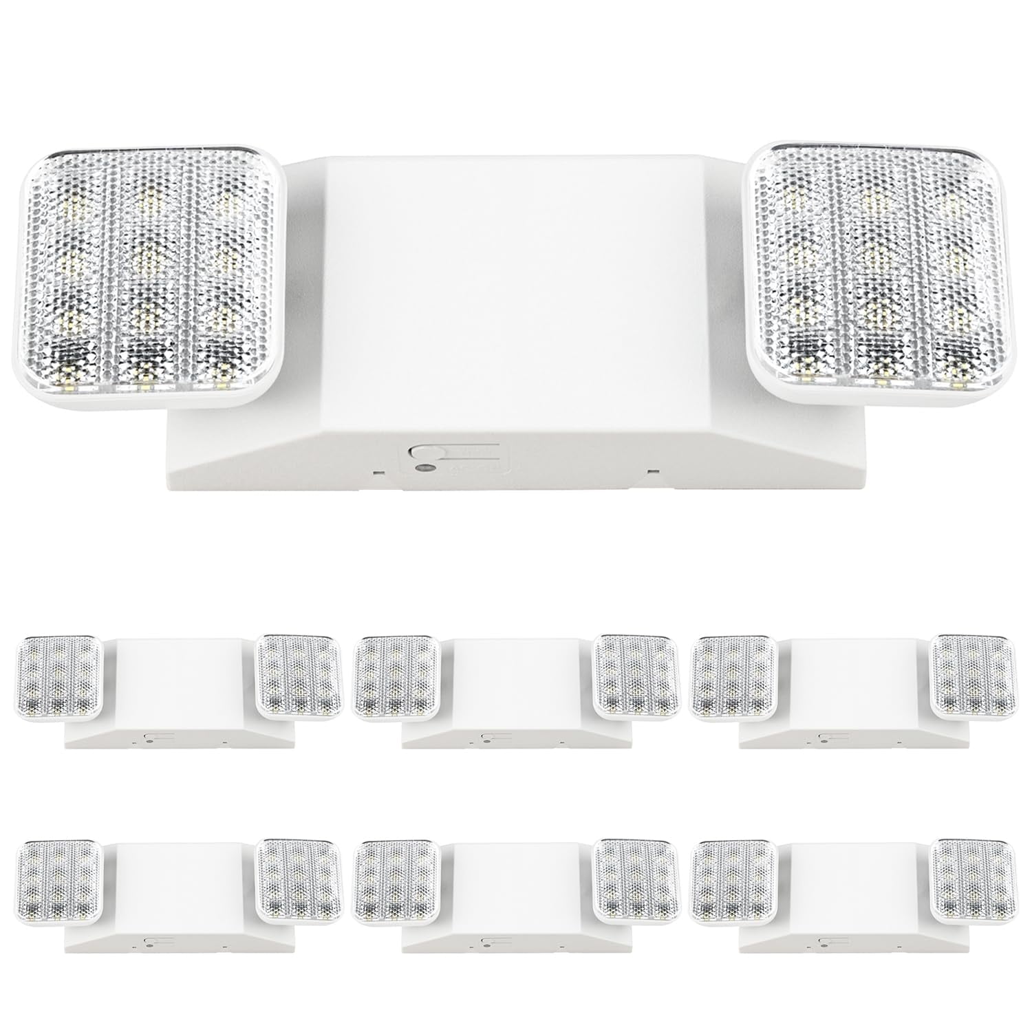 Sunco Lighting - Paquete De 6 Luces Led De Emergencia Sunco Con Batería De Respaldo De 90 Minutos