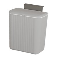 Bothyi - Cubo De Basura Para Cocina, Soporte Multifunción Para Puerta De Armario, Encimera, Gris, 9 L