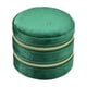 thumbnail image 1 of Estuche De Terciopelo De 2 Capas Para Guardar Joyas, Para Viajes, Collares, Bodas, Color Verde, 1 of 3